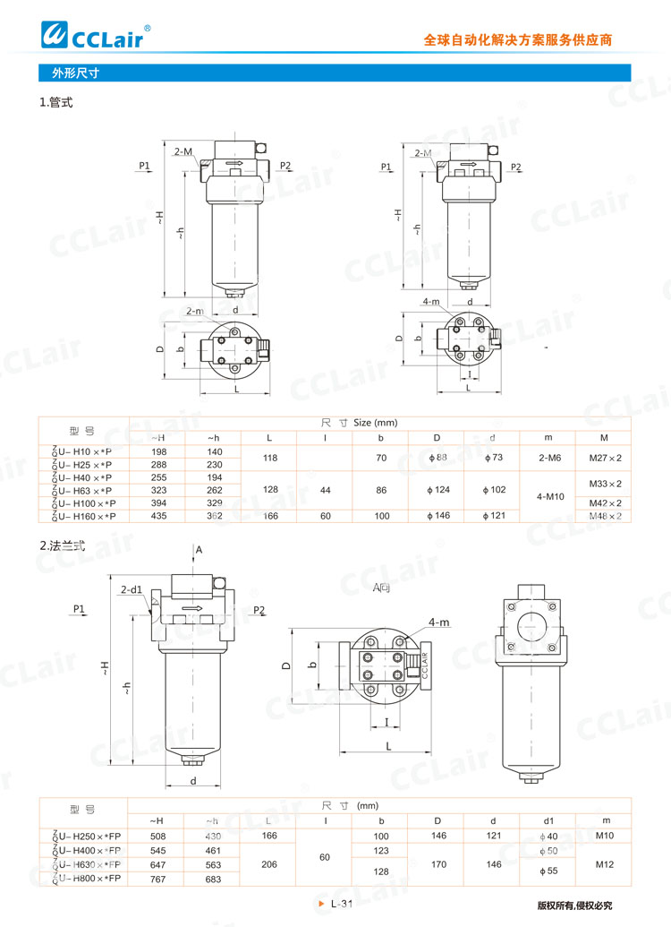 ZU-H、QU-H系列壓力管路過濾器-3